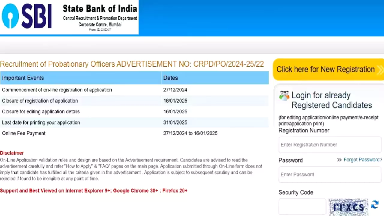 SBI PO Recruitment 2025