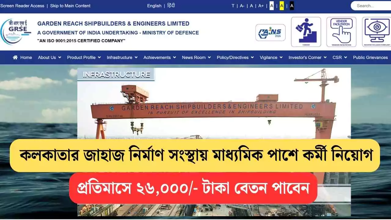 GRSE Kolkata Recruitment 2025